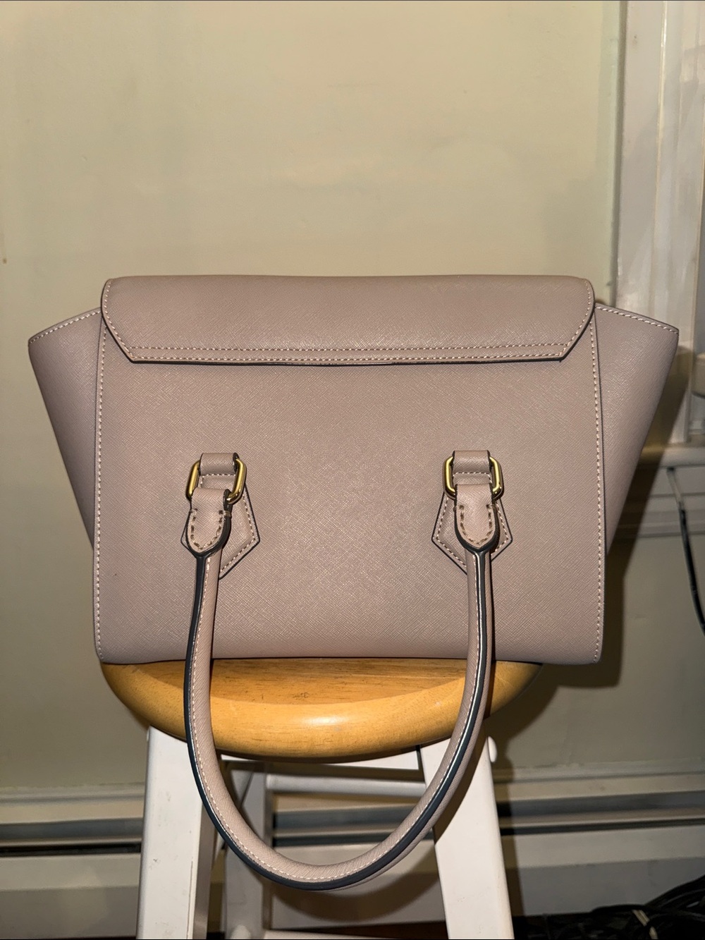 Vivienne Westwood Taupe Structured Top-Handle Satchel with Gold Orb - Picture 2 of 5